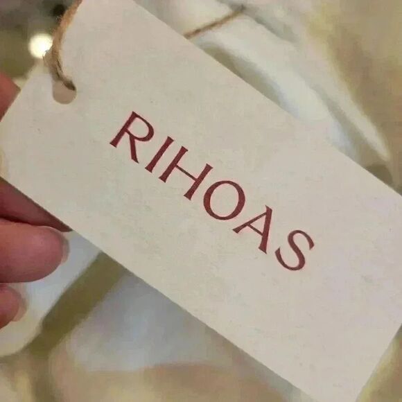 Rihoas Women's Off White Poly The Argyle Embossed Mini Dress NEW - Picture 16 of 16